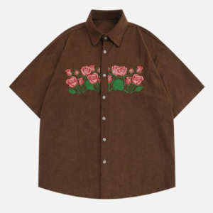 half sleeve over size print shirt